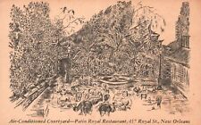 Vintage Postcard 1910's View of Courtyard-Patio Royal Restaurant New Orleans LA picture