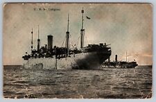 Postcard WW1 Era US Navy Transport Ship USS Antigone - Former German SS Neckar picture
