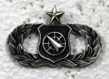 USAF Air Force Senior Weapons Director Large Oxidized Badge Insignia Pin picture