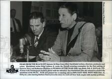 1996 Press Photo Gale Sondergaard and her attorney refuse questions at the HUAC. picture