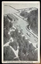 Postcard Great Lakes Naval Training Station IL - Aerial View of Boat House picture