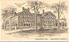 C.1940s Middlebury VT MIDDLEBURY INN Artist Concept Hotel Vermont Postcard A431 picture
