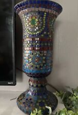 Large Mosaic Colored Glass Vase picture