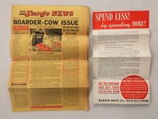 1941 vintage BABSON SURGE NEWS advertising 8pg NEWS w BROADSIDE boarder cow picture
