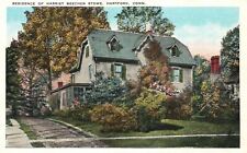 Vintage Postcard Residence Of Harriet Beecher Stowe House Hartford Connecticut picture