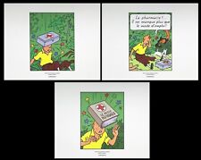 Hergé : Tintin - The Cigars The Pharaoh, 3 Lithographs Ex Libris, 2011 picture