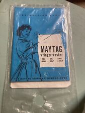 RARE, Crisp, Vintage 1958 Maytag Instruction Book Wringer Washers w/warranty picture