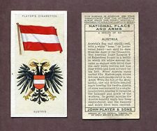 1936 JOHN PLAYER & SONS CIGARETTES NATIONAL FLAGS AND ARMS #3 AUSTRIA picture