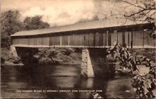 Postcard Old Covered Bridge at Newbury, Vermont over Connecticut River picture