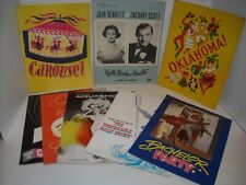 Lot Of 8 Vintage Programs.Shows,Movies,Cinema Oklahoma,Carousel +++++ picture