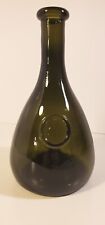 Vintage Holmegaard Cherry Elsinore Olive Green Wine Bottle Carafe Decanter  picture
