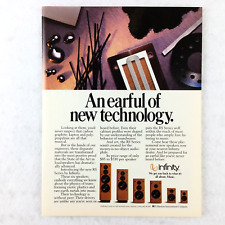 INFINITY Speakers 80s Vintage PRINT AD Earful New Technology MAN CAVE ART DECOR picture