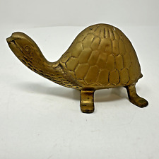 Vintage Brass MCM Turtle Tortoise Figurine Statue  picture