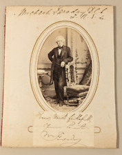 Michael Faraday Autograph Clipped Signature + CDV Photo Signed English Scientist picture