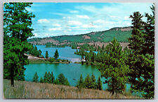 Vintage Postcard WA Curlew Lake Aerial View Chrome ~11204 picture