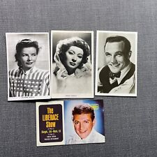Vintage Postcard Lot 4 Actors Actresses Katharine Hepburn Gene Kelly Liberace picture