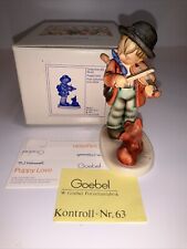 Vintage Hummel Goebel PUPPY LOVE Boy playing Violin W GERMANY W/BOX COA picture