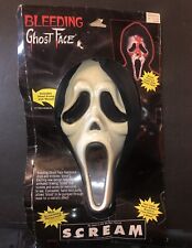 VTG 1997 Scream Bleeding Ghost Face Mask Halloween Cosplay Miramax Fun World picture
