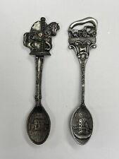 2 Gish Collectible Pewter Spoons. Six Flags ( horse); Michigan/Mackinac Island. picture