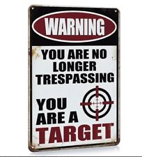 Warning No Trespassing Metal Sign 8 x 12 picture