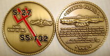 NAVY USS S-27 SS-132 LOST SUBMARINE CHALLENGE COIN picture