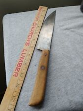 Antique Wide Blade Carbon Steel Chefs Cooks Knife 7