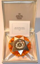 1973 Franklin Mint Christmas Ornament - Sterling Silver, Original Box & Paper picture