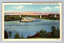 Lorain OH-Ohio, Lorain Central High Level Bridge, Antique Vintage Postcard picture