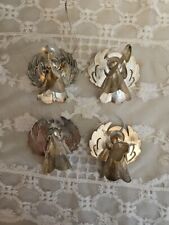 Lot Of 4 Vintage Angel Ornaments Silverplate picture