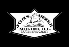 John Deere 1936 & 1912 Vintage Recreated - Black & White Logo - Emblem Decal picture