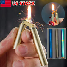 Creative Kerosene Brass Lighter Double-Stick Windproof Lighter Portable Lgniter picture