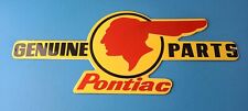 Vintage Pontiac Automobiles Sign - Automobilia Man Cave Porcelain Gas Pump Sign picture