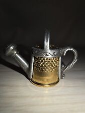 Rare Vintage Thimble Copper Pewter NICHOLAS GISH Signed WATERING CAN  picture