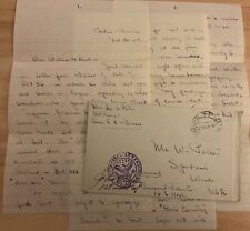 WWI AEF letter Mus. 162 US Inf. Band in France 5 or 6 months yet, pay not last . picture