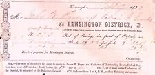 Kensington District Bill for Paving Street 1853 picture