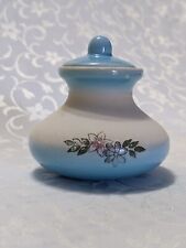 Vintage Small Ceramic Pottery Squat Genie Salt Pot / Pig / Cellar / Jar With Lid picture