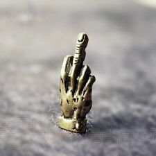 Brass Hand Erect Middle Finger Up Statue Copper Figurines Home Office Decoration picture