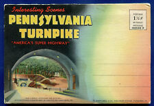 Pennsylvania pa Turnpike Highway linen postcard folder picture