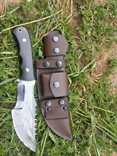 AWESOME CUSTOM HANDMADE  STEEL BLADE HUNTING TRACKER KNIFE MICARTA HANDLE picture