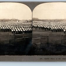 c1914 Russian Group Czar's Millions Soldiers Military Stereoview Photo WWI V31 picture