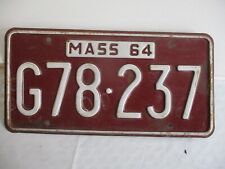 1964 Massachusetts License Plate Tag G78237 picture