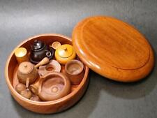 Good Condition Nikko Tea Utensils Miniature Set Wooden Original Box Included picture