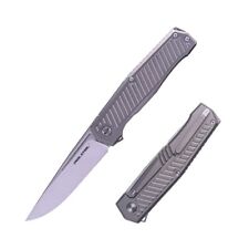 Real Steel Rokot Premium Folding Knife Gray Titanium Handle S35VN Plain 7645P picture