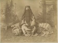 Egypt young woman with jug antique albumen art photo by H. Arnoux picture