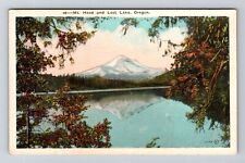 Mt Hood OR-Oregon, Mt Hood and Lost Lake, Vintage Postcard picture