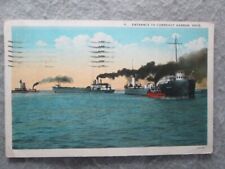 Antique Entrance To Conneaut Harbor, Ohio Postcard 1927 picture