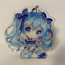 Snow Hatsune Miku Anime Vocaloid Acrylic Charm Keychain With Stand picture