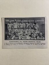 Norristown PA Pennsylvania State Hospital 1909 Baseball Team Picture picture