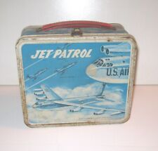 1957 JET PATROL Metal LUNBCHBOX - Faded Colors (shame) - Scarce USAF Aladdin picture