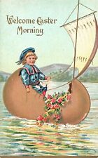 Vintage Postcard 1912 Welcome Easter Morning Holiday Special Eastertide Greeting picture